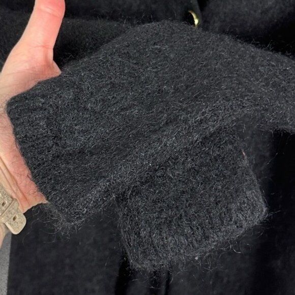 Sezane Black Charles Cardigan Knit Sweater Size Large Mohair V-Neck Merino Wool - Picture 7 of 14